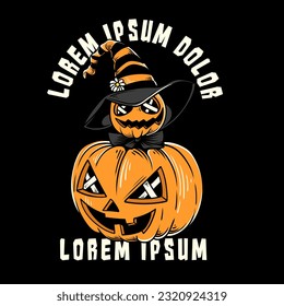 vintage Halloween character vector illustration
