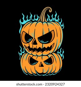 vintage Halloween character vector illustration
