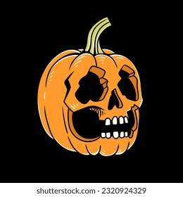 vintage Halloween character vector illustration