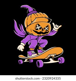 vintage Halloween character vector illustration