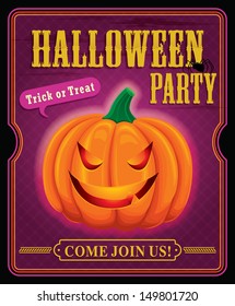 Vintage halloween poster design
