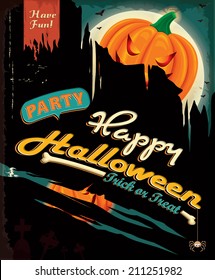 Vintage Halloween poster design