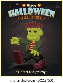 Vintage Halloween poster design