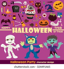 Vintage Halloween poster design