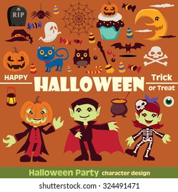 Vintage Halloween poster design