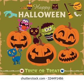 Vintage Halloween poster design