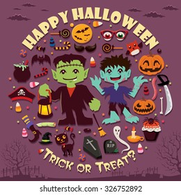 Vintage Halloween poster design