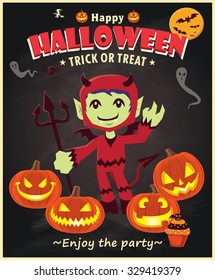 Vintage Halloween poster design
