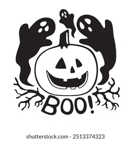 Vintage Halloween, silhouettes, Happy Halloween Icons, elements for halloween decorations, sketch, icon, sticker. Hand drawn vector solated background.