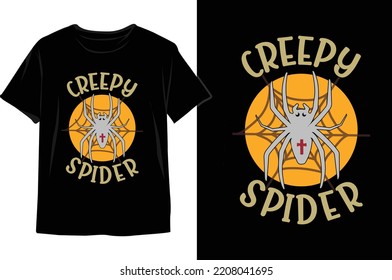 Vintage Halloween Time Vector Design for print on T-shirt. Halloween T-shirt Design Vector Graphics.