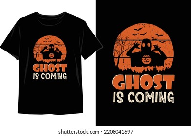 Vintage Halloween Time Vector Design for print on T-shirt. Halloween T-shirt Design Vector Graphics.