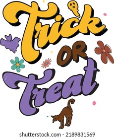 Vintage Halloween T-shirt design, groovy t-shirt design, retro groovy t-shirt design