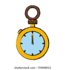 Vintage hand clock icon vector illustration graphic design