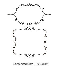 vintage hand draw frame