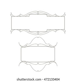 vintage hand draw frame