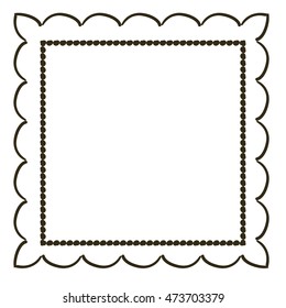 vintage hand draw frame