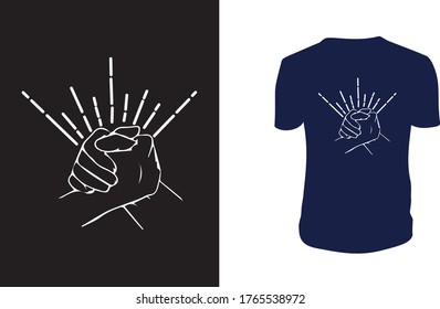 Vintage Hand Drawing Art t shirt, Typography Vector graphic for t shirt. Vector graphic, typographic poster or t-shirt.