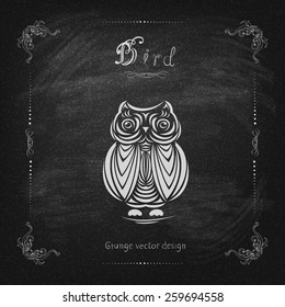 Vintage hand drawing bird vector eps 10