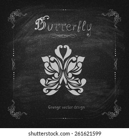 Vintage hand drawing butterfly vector eps 10