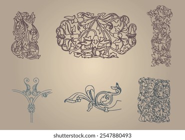 vintage mão desenho velho padrão 