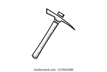Vintage hand drawn axe vector