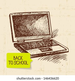Vintage hand drawn back to school illustration 