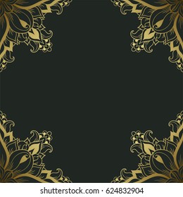 Vintage hand drawn background. Ethnic ornamental texture for typography design