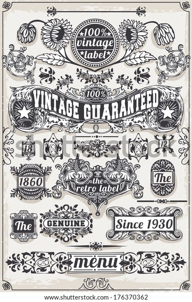 Vintage Hand Drawn Banner Blackboard Stock Vector Royalty