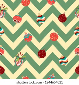 Vintage hand drawn christmas seamless pattern vector