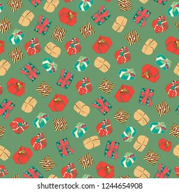 Vintage hand drawn christmas seamless pattern vector