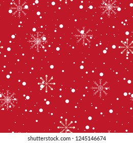 Vintage hand drawn christmas  snowflakes seamless pattern vector