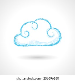 Vintage Hand Drawn Cloud Symbol
