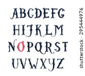 Vintage hand drawn decorative serif alphabet.