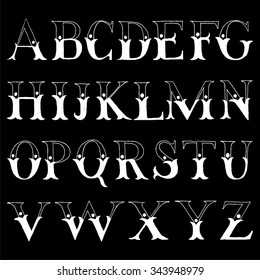 Vintage hand drawn decorative type for your typography designs