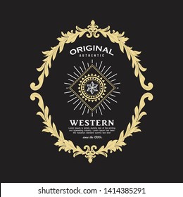 Vintage Hand drawn engraving frame retro antique label vector illustration