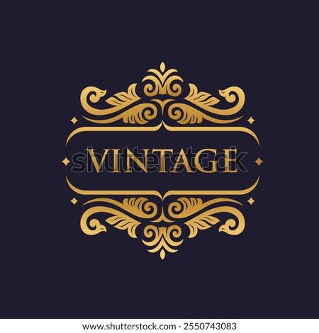 vintage hand drawn frame label retro engraving antique vector illustration, Luxury Vintage Frame Border Ornament