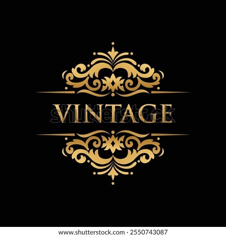 vintage hand drawn frame label retro engraving antique vector illustration, Luxury Vintage Frame Border Ornament
