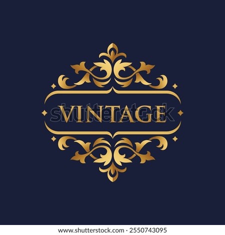 vintage hand drawn frame label retro engraving antique vector illustration, Luxury Vintage Frame Border Ornament