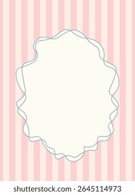 Vintage hand drawn frames with whimsical lines, bows, ribbons. Italian summer vacation aesthetic. Colorful minimalist line borders, postage stamp . Vector template for poster, invitation, card.