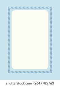 Vintage mão desenhado quadros com linhas caprichadas, arcos, fitas. Estética das férias de verão italianas. Bordas de linha minimalistas coloridas, selo postal. Modelo vetorial para cartaz, convite, cartão.