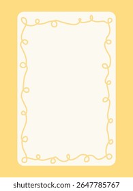 Vintage mão desenhado quadros com linhas caprichadas, arcos, fitas. Estética das férias de verão italianas. Bordas de linha minimalistas coloridas, selo postal. Modelo vetorial para cartaz, convite, cartão.