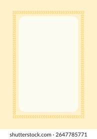 Vintage mão desenhado quadros com linhas caprichadas, arcos, fitas. Estética das férias de verão italianas. Bordas de linha minimalistas coloridas, selo postal. Modelo vetorial para cartaz, convite, cartão.