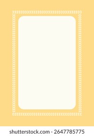 Vintage hand drawn frames with whimsical lines, bows, ribbons. Italian summer vacation aesthetic. Colorful minimalist line borders, postage stamp. Vector template for poster, invitation, card.