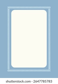 Vintage hand drawn frames with whimsical lines, bows, ribbons. Italian summer vacation aesthetic. Colorful minimalist line borders, postage stamp. Vector template for poster, invitation, card.