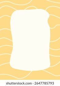 Vintage mão desenhado quadros com linhas caprichadas, arcos, fitas. Estética das férias de verão italianas. Bordas de linha minimalistas coloridas, selo postal. Modelo vetorial para cartaz, convite, cartão.