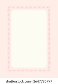 Vintage mão desenhado quadros com linhas caprichadas, arcos, fitas. Estética das férias de verão italianas. Bordas de linha minimalistas coloridas, selo postal. Modelo vetorial para cartaz, convite, cartão.