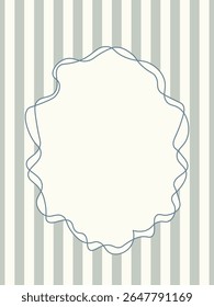 Vintage hand drawn frames with whimsical lines, bows, ribbons. Italian summer vacation aesthetic. Colorful minimalist line borders, postage stamp. Vector template for poster, invitation, card.