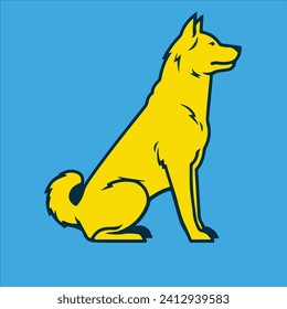 Vintage hand drawn Labrador puppy