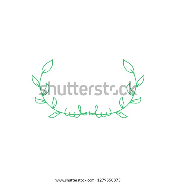 vintage\
hand drawn leaves vector dividers, natural\
branch