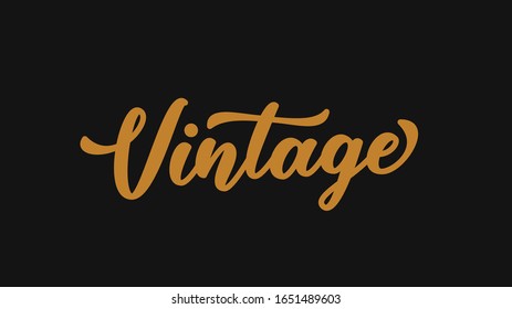 Vintage hand drawn lettering for apparel print design. Vector illustration.